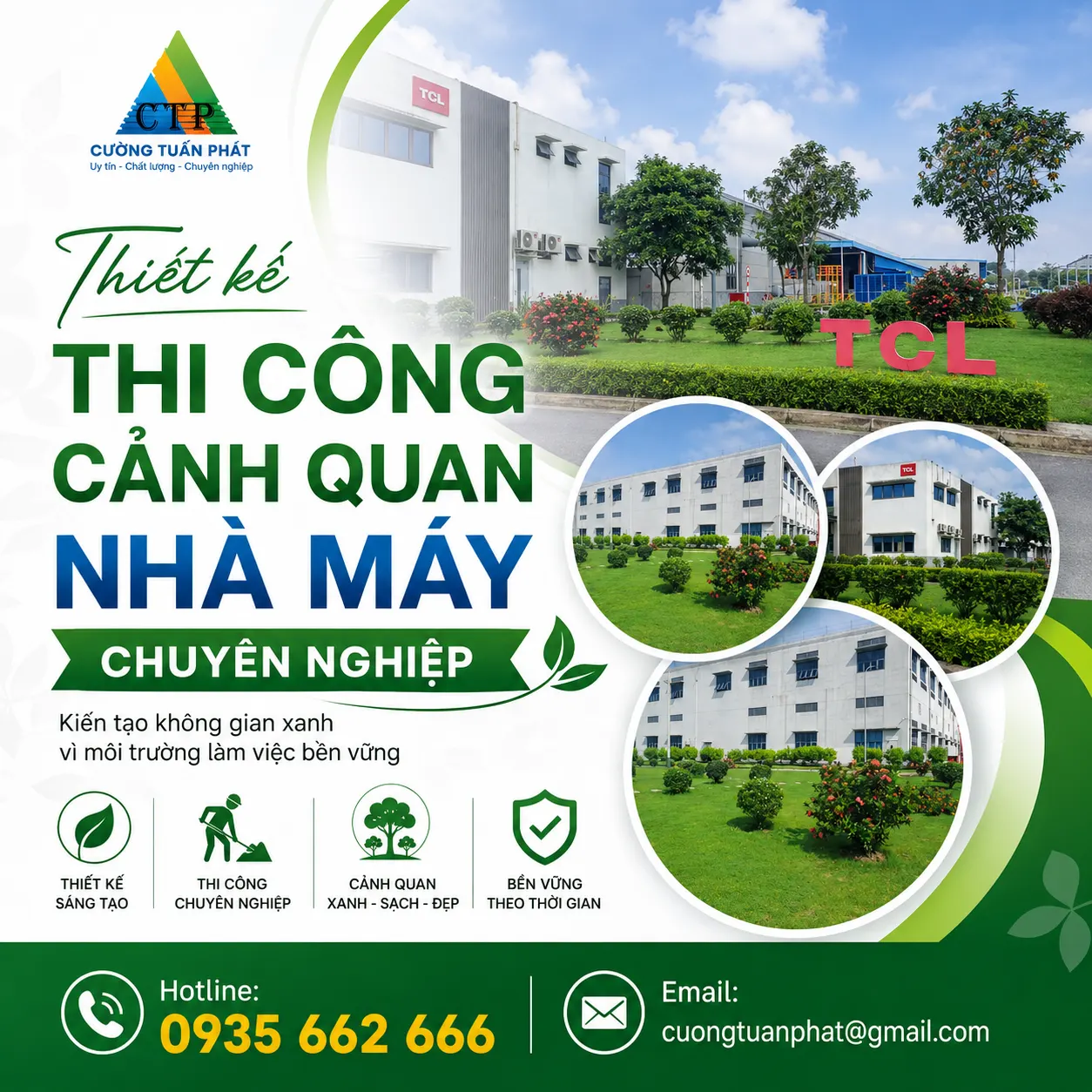 Thiết Kế Thi Công Cảnh Quan Nhà Máy