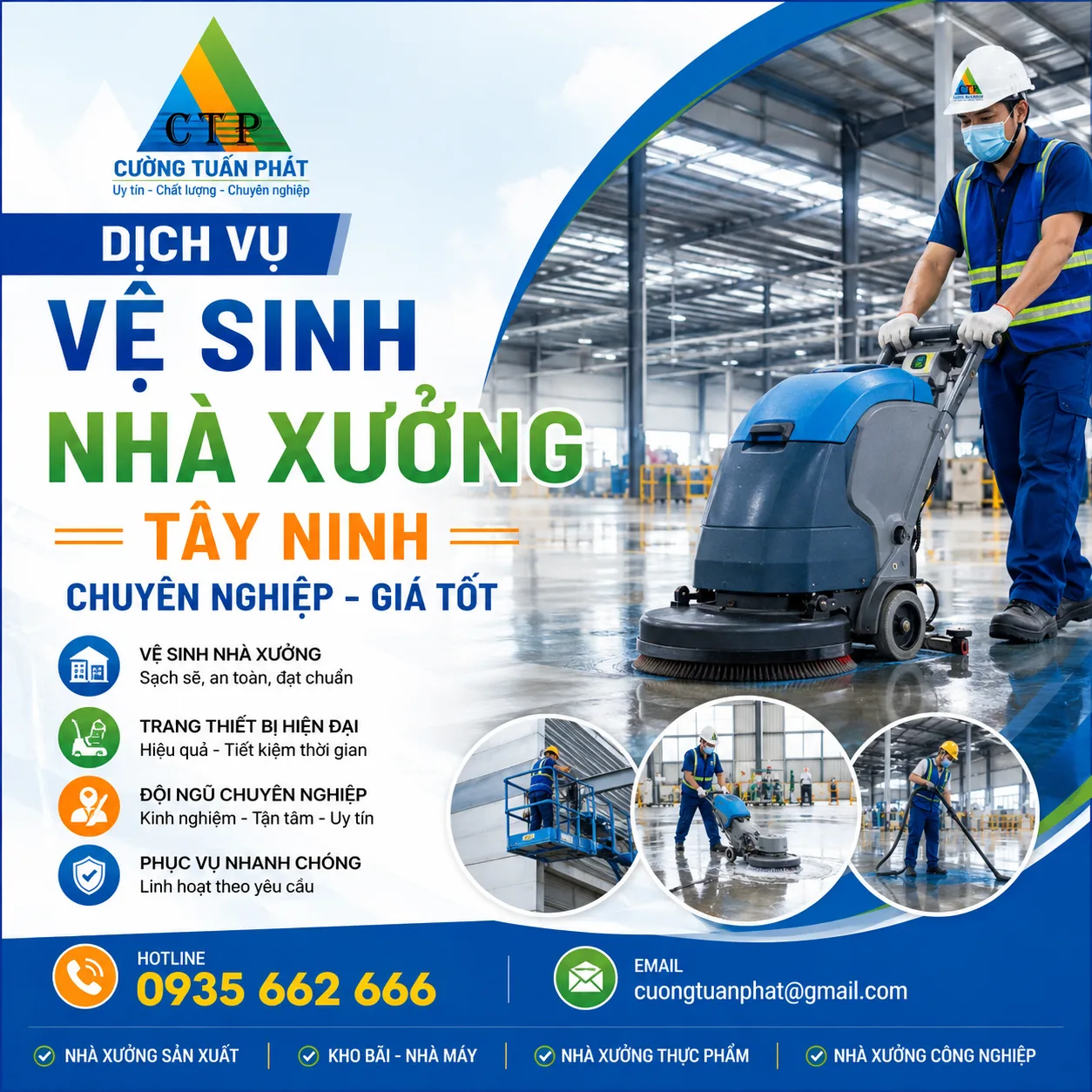 Dịch Vụ Vệ Sinh Nhà Xưởng Tây Ninh Uy Tín, Chuyên Nghiệp