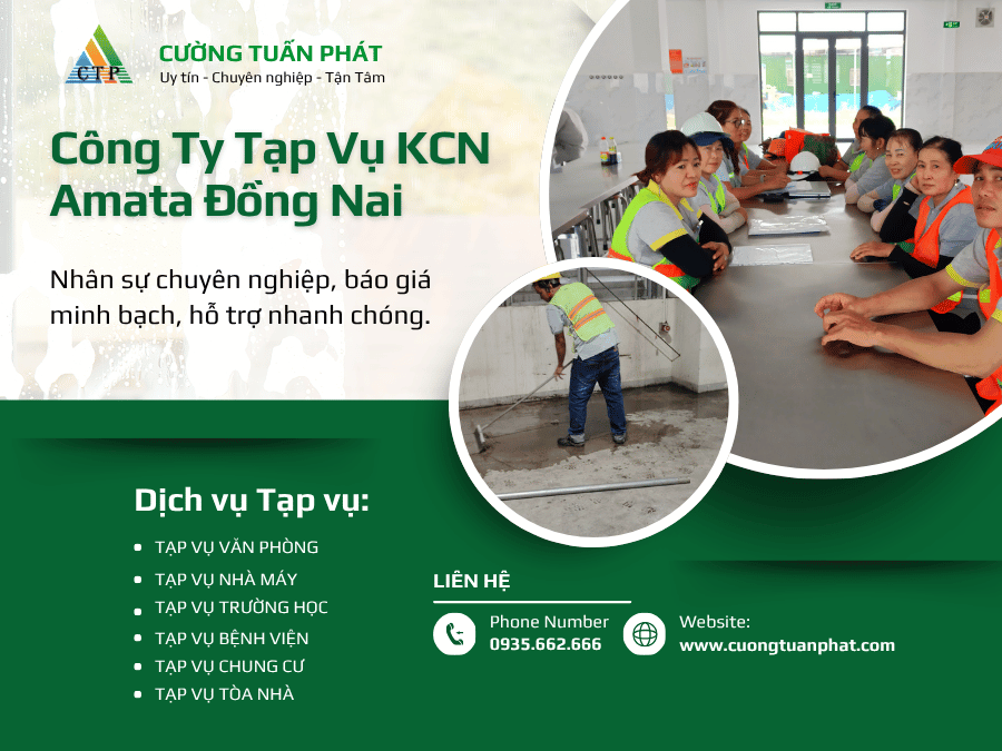 Công Ty Tạp Vụ KCN Amata Đồng Nai Uy Tín