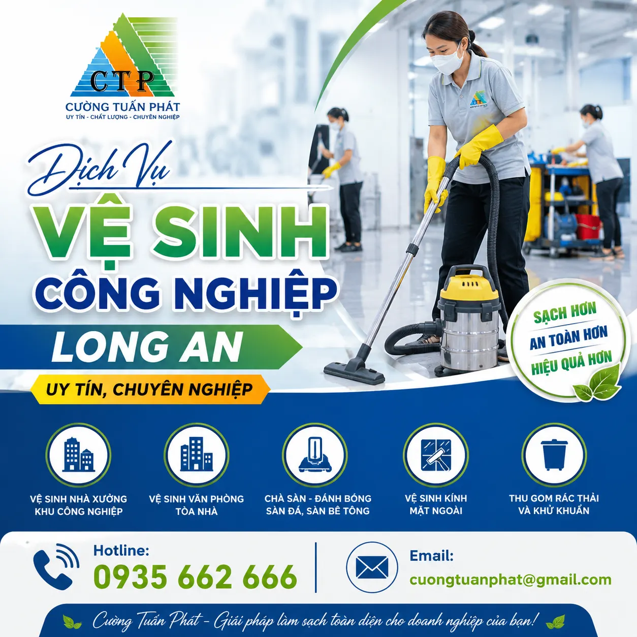 Dịch Vụ Vệ Sinh Công Nghiệp Long An Uy Tín, Chuyên Nghiệp